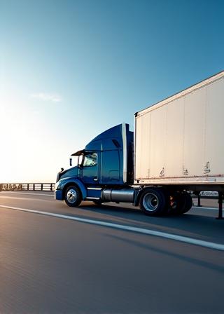 Modern transportation fleet in transit